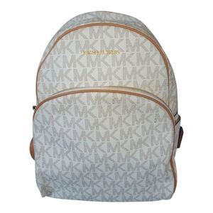 Michael Kors Connie Beige/Cream Signature Monogram Backpack